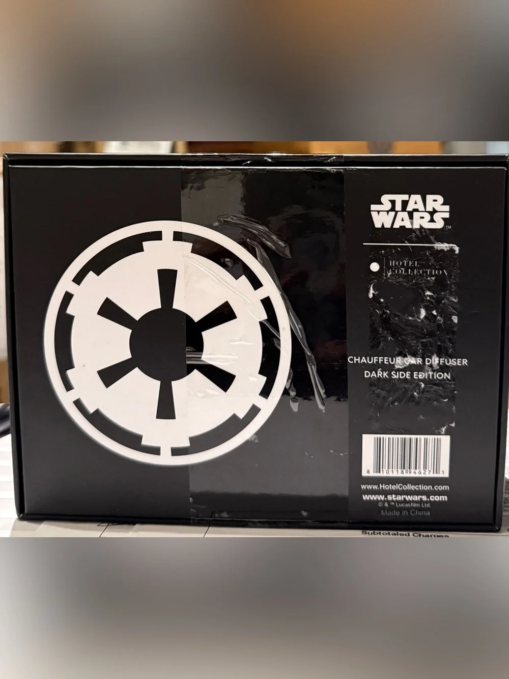 Star Wars Dark Side Edition Chauffeur Car Diffuser - New Open Box